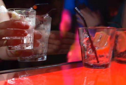 getty rf photo of drinks on bar