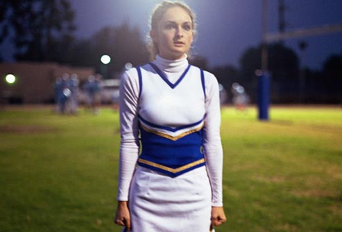 getty rm photo of scared cheerleader